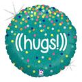 Betallic 18 in. Glittering Hugs Holo Flat Foil Balloon, 5PK 86661